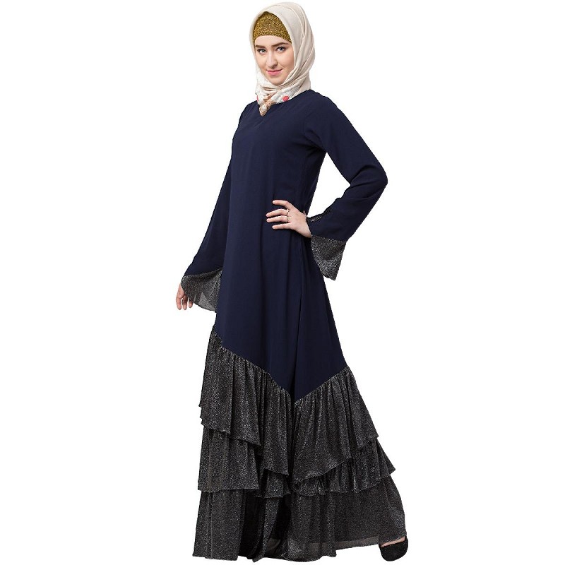 Abaya online- Buy designer frilled abaya at www.shiddat.com